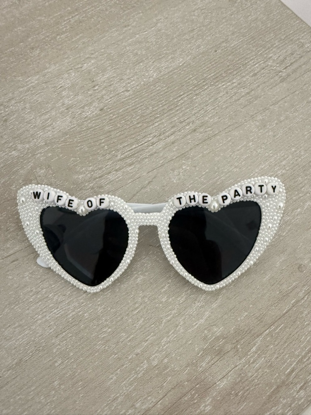 Wife of the Party White Heart Sunglasses